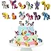 SUNSK Decoración para Tartas de Cumpleaños Niña Decoración de Pastel de Dibujos Animados Cake Topper Toppers para Tartas Infantiles Adorno para Tarta 12 Piezas