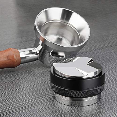 53mm Espresso Tamper & Coffee Distributor and 54mm Dosing Funnel Set - Fits 54mm Portafilter, Depth Adjustable, Convenient Tools for Consistent Shots