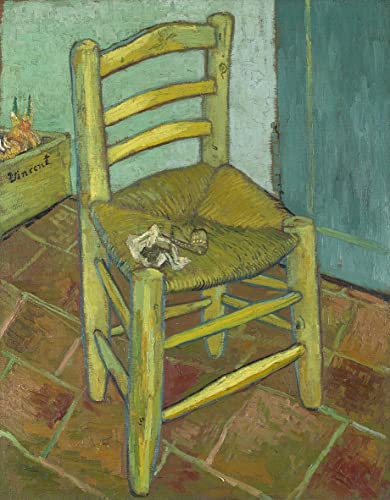 La chaise de Van Gogh Impression sur Toile 60x90cm Poster Peinture Moderne pour Salon