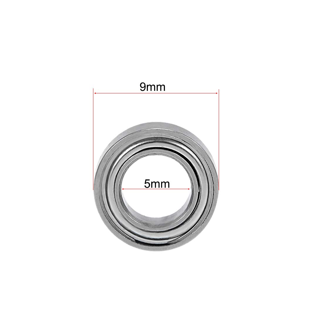 Sourcing Map MR95ZZ Roulements à Billes Blindés 5x9x3mm - Lot De 10