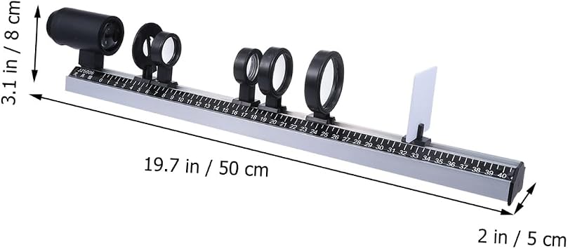 Labs Complete Optical Bench and Attachment Set Investigative Physical Meniscus Optical Instrument for Physics Class Science 9pcs/Set Peptone Mycological