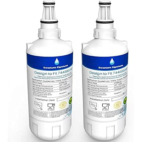 Sweetums Signatures 744000200 Filter Replacement for Liebherr 7440000 7440002 Refrigerator Water Filter (2 Pack) Cover