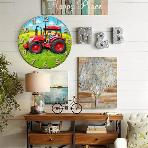Reloj de pared infantil con diseño granja 10 pulgadas miniatura 5