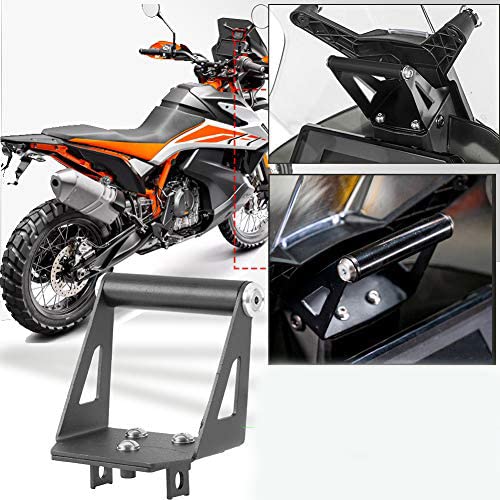 Safuotn Support d'adaptateur Barre pour Moto Intelligent Téléphone Navigation GPS Support de Montage en Acier pour K-T-M 790 Adventure 790 ADV R 2019 2020 2021 Cover