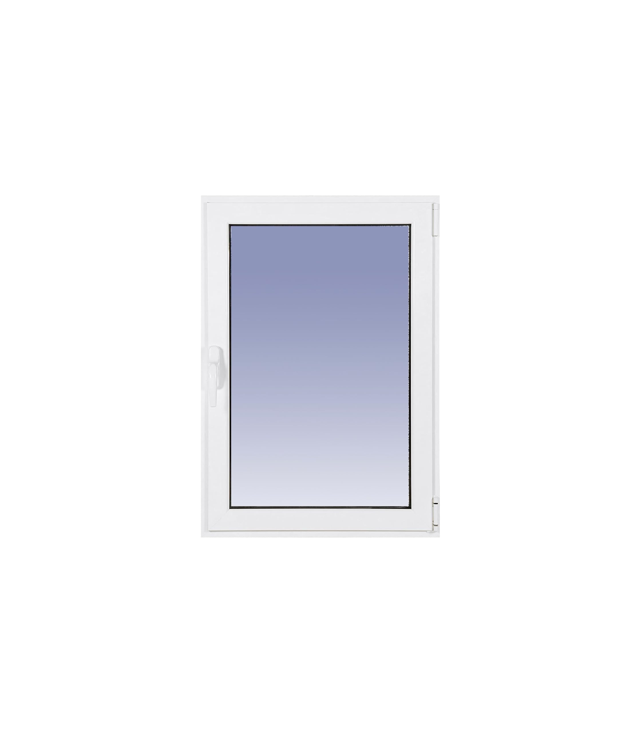 Ventanastock Ventana Aluminio 500x600 Practicable Derecha 1 hoja carglass (Climalit Mate)