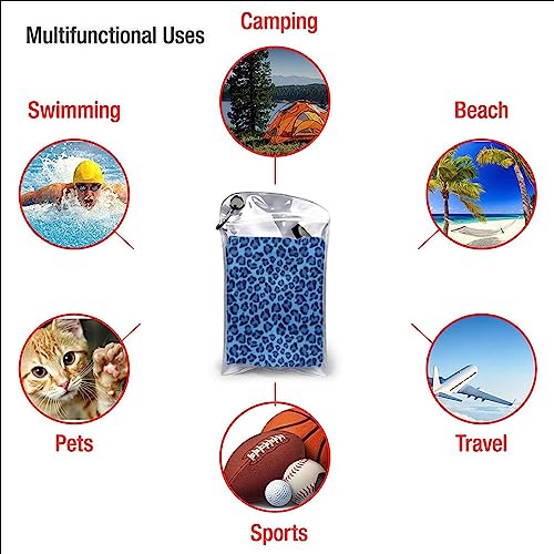 Serviette microfibre à mousqueton compacte et légère pour sport