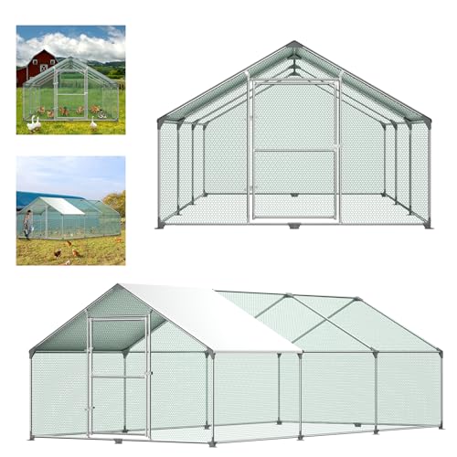 Aufun Hühnerstall Freilaufgehege XXXL mit Schloss, Verzinkter...