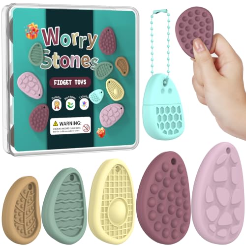 Sensory Stone Fidget Toys for Adults, Tactile Anxiety Relief Stress Relief Toy, Quiet Portable Discreet Focus Tool, Compact Calming Sensory Gadget for Office Work & Daily Stress Relief
