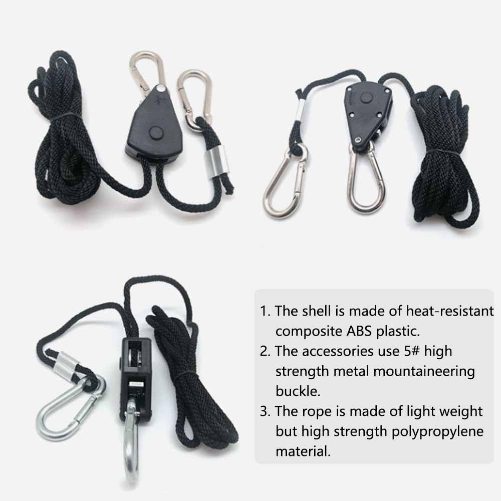 4 Corde A Cricchetto Regolabili - Per Lampade, Piante E Tendaggi - Foto 3