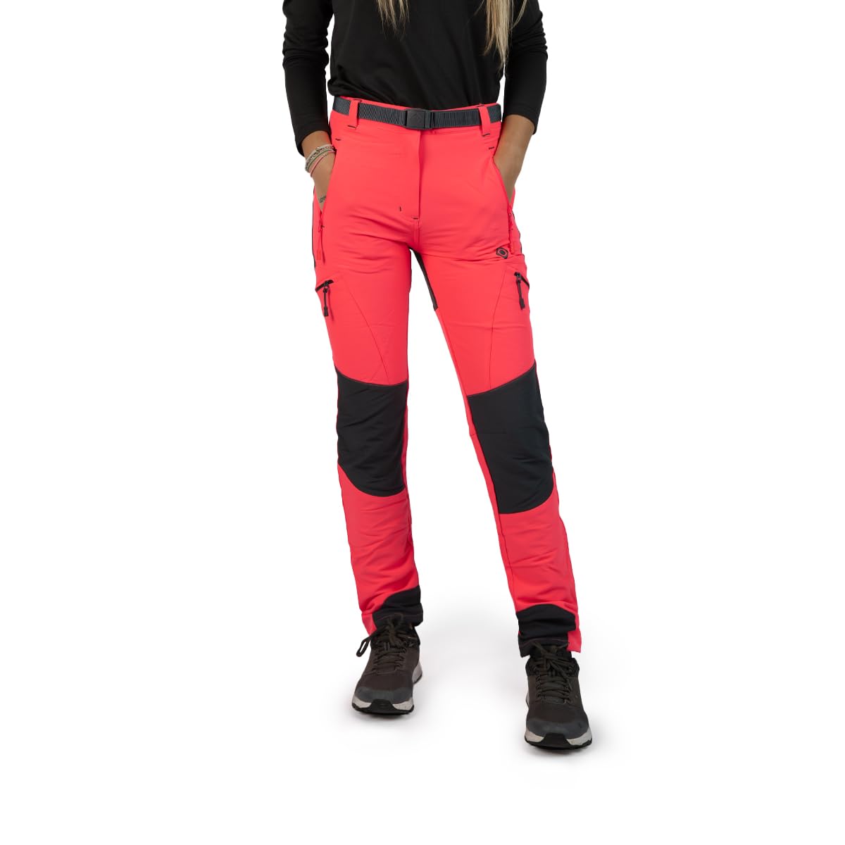 Izas - Pantalón de Senderismo para Mujer - Pantalón Trekking de Invierno - Impermeable y con Bolsillos de Cremallera - Bajo Ajustable Protege del Frío - Secado Rápido - Baltic FW
