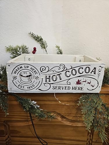 White Hot Cocoa Box – Festive Storage for Your Cocoa Bar