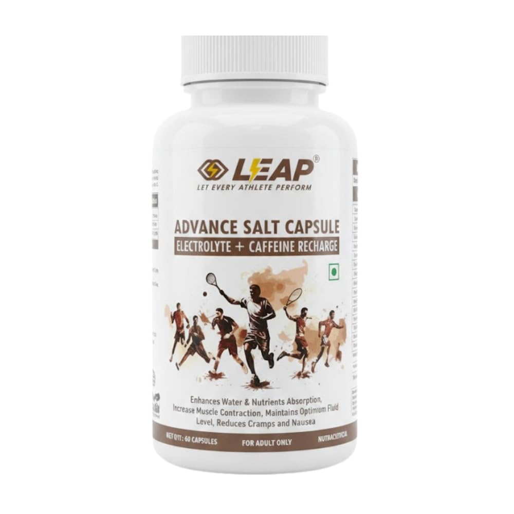 LEAP Advance Salt Capsules With Caffienated Recharge | Electrolyte Replacement for Runners, Cyclists, and Athletes from other Sports, 120 Vegan Capsules-image-23