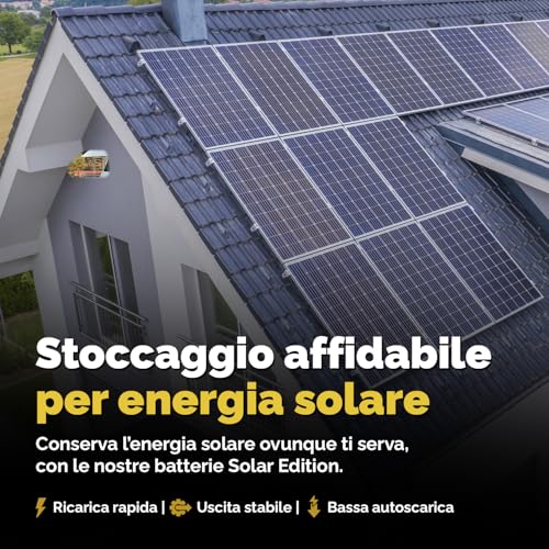 Electronicx Solar Edition Batteria 140Ah solare AGM 12 V Alimentazione a batteria solare Accumulatore di energia Fotovoltaico Sistema solare da campeggio Casetta da giardino - 4