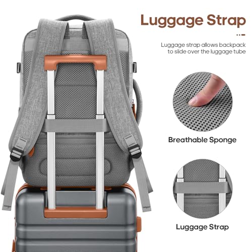 Image of UKEIN Luggage Sets 3 Piece, PC Hardside Large Luggage 24 Inch With Spinner Wheels with TSA Lock, Carry On Suitcase Set With Travel Backpack (Grey, 3 piece set (24inch))