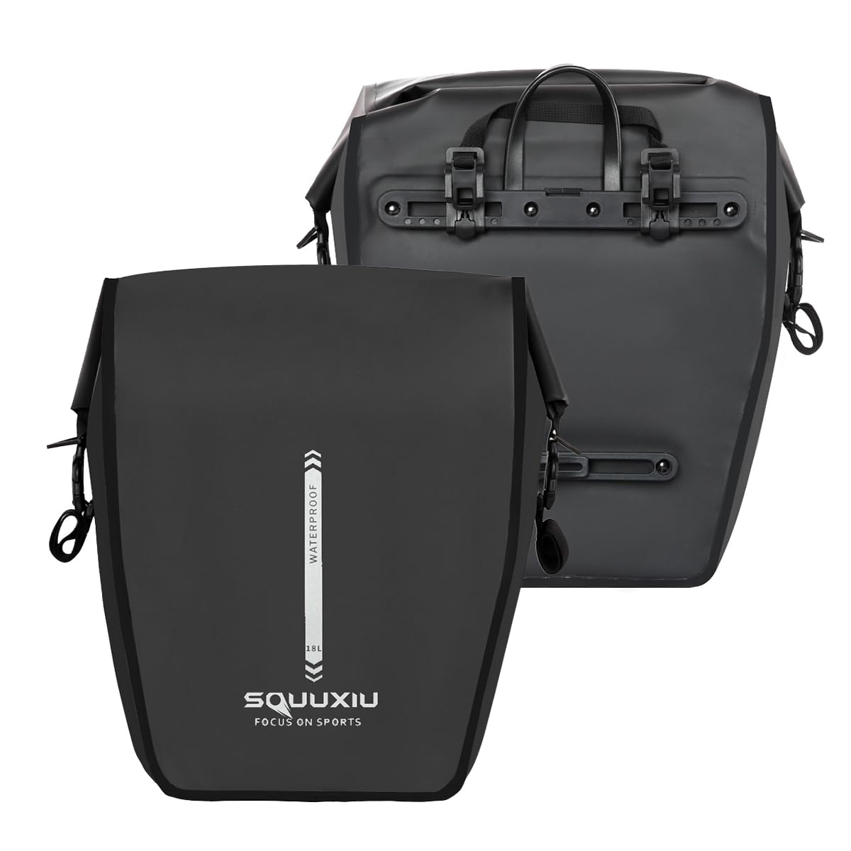 Alforja de bicicleta para portaequipajes, 3 en 1, multifuncional, impermeable, con asa y correa para el hombro, bolsa para el maletero del asiento trasero de la bicicleta, (1 unidad/2 unidades