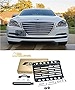 Extreme Online Store Replacement for 2015-Present Hyundai Genesis G80 Sedan | EOS Plate Version 1 Front Bumper Tow Hook License Plate Relocator Mount Bracket Tow-438 (Mid Size)