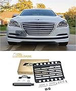 Extreme Online Store Replacement for 2015-Present Hyundai Genesis G80 Sedan | EOS Plate Version 1 Front Bumper Tow Hook License Plate Relocator Mount Bracket Tow-438 (Mid Size)