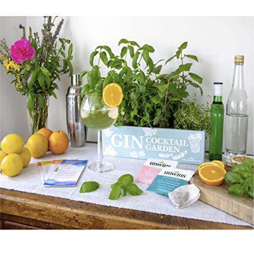 Unwins Gin Cocktail Herb Garden Seed Kit, Duck Egg Blue MatkoGarden
