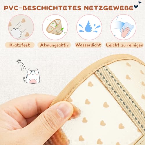 Supet weicher Katzenkegel-Halskragen,Luftgewebe-Katzen-Erholungskegel nach Operation um Lecken zu verhindern, einstellbar, atmungsaktiver Katzenhalskegel als Alternative für kleine Kätzchen und Katzen