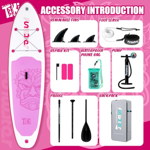 FunWater Inflatable Stand Up Paddle Board with Beginners SUP Accessories by FunWater - Used condition - Image 4
