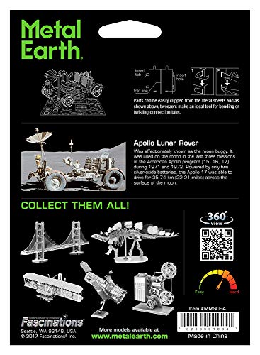 Fascinations Metal Earth Apollo Lunar Rover 3D Metal Model Kit - Image 6