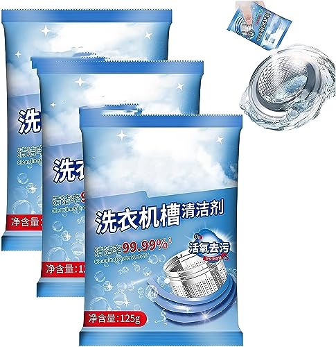 3Pcs Powder Type Washing Tub Cleaner, Washing Machine Tub Cleaner, Multifunctional Household Washing Tub Cleaner, 125g