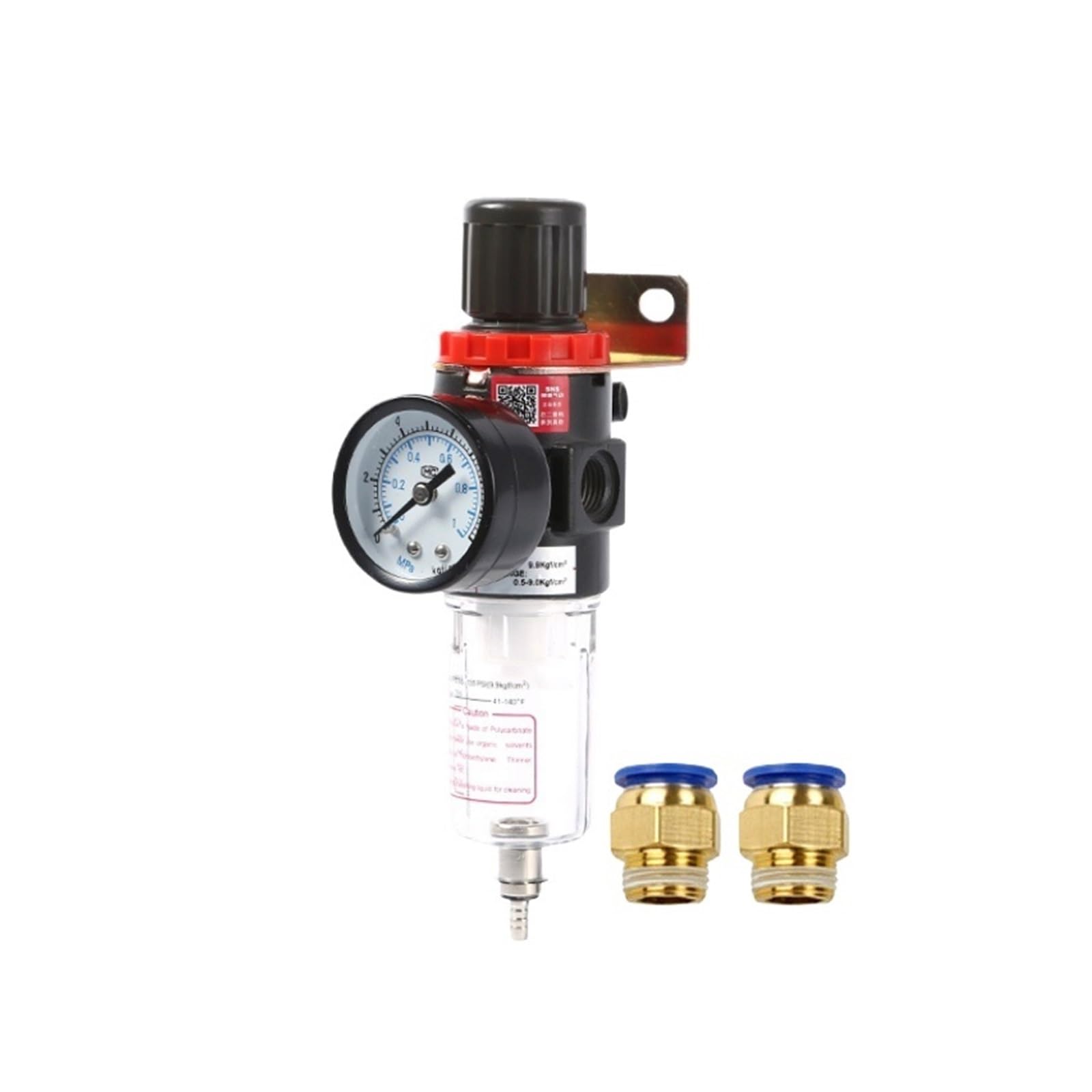 AYNRJKKX AFR2000 Pneumatic Filter Air Handling Unit Pressure Regulator Switch Gauge(AFR-2000 with PC-8)