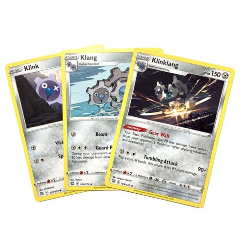 Klinklang 104/172 - Brillant Star - Pokemon Evolution 3 Card Lot - Klang  103/172