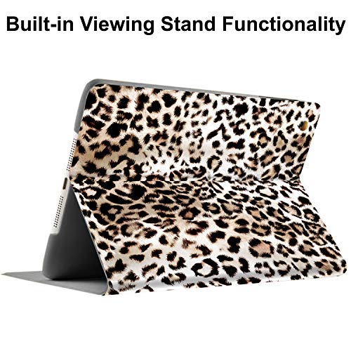 Image of DuraSafe Cases for iPad PRO 11 Inch 1 Generation [Pro 11 1st 2018 ] A1980 A1934 MTXN2HN /A MTXP2HN /A MTXR2HN /A MTXQ2HN /A MTXT2HN /A Ultra Slim Printed Smart PU Leather Flip Folio Book Cover - Leopard