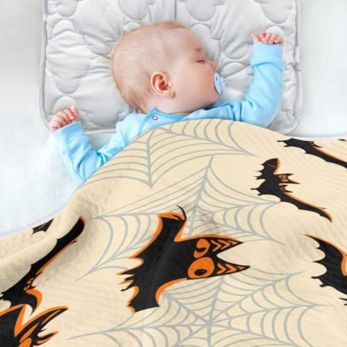 Burbuja Bats Webs Baby Blanket for Boys Girls, Nursery Soft Warm Swaddling Receiving Baby Blankets, 30x40 in Toddler Blanket4