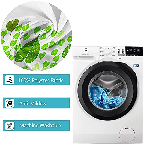 Rideau de douche polyester arbre vert de qualité supérieure avec crochets