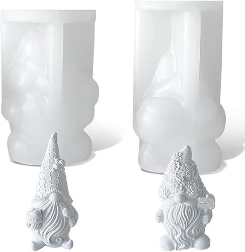 Moldes de silicona para velas de Navidad, moldes de silicona, velas de Papá Noel, yeso, polímero, arcilla, fabricación de resina de Papá Noel,