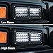 TRUE MODS 4pc Black 6x4 4x6 Inch LED Headlights 45W H4 High Low Sealed Beam H4652 H4666 H6545 H4651 H4656 for Freightliner Classic XL FLD 120 Peterbilt 379 357 378 385 Kenworth T600 T800 W900 T2000