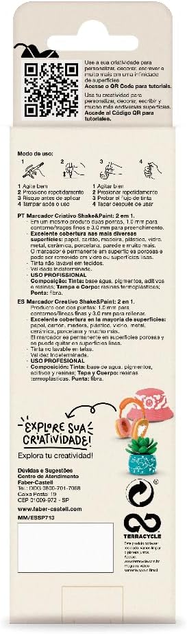 Marcador MultiMark Multisuperfície Faber-Castell - Branco, 1 marcador