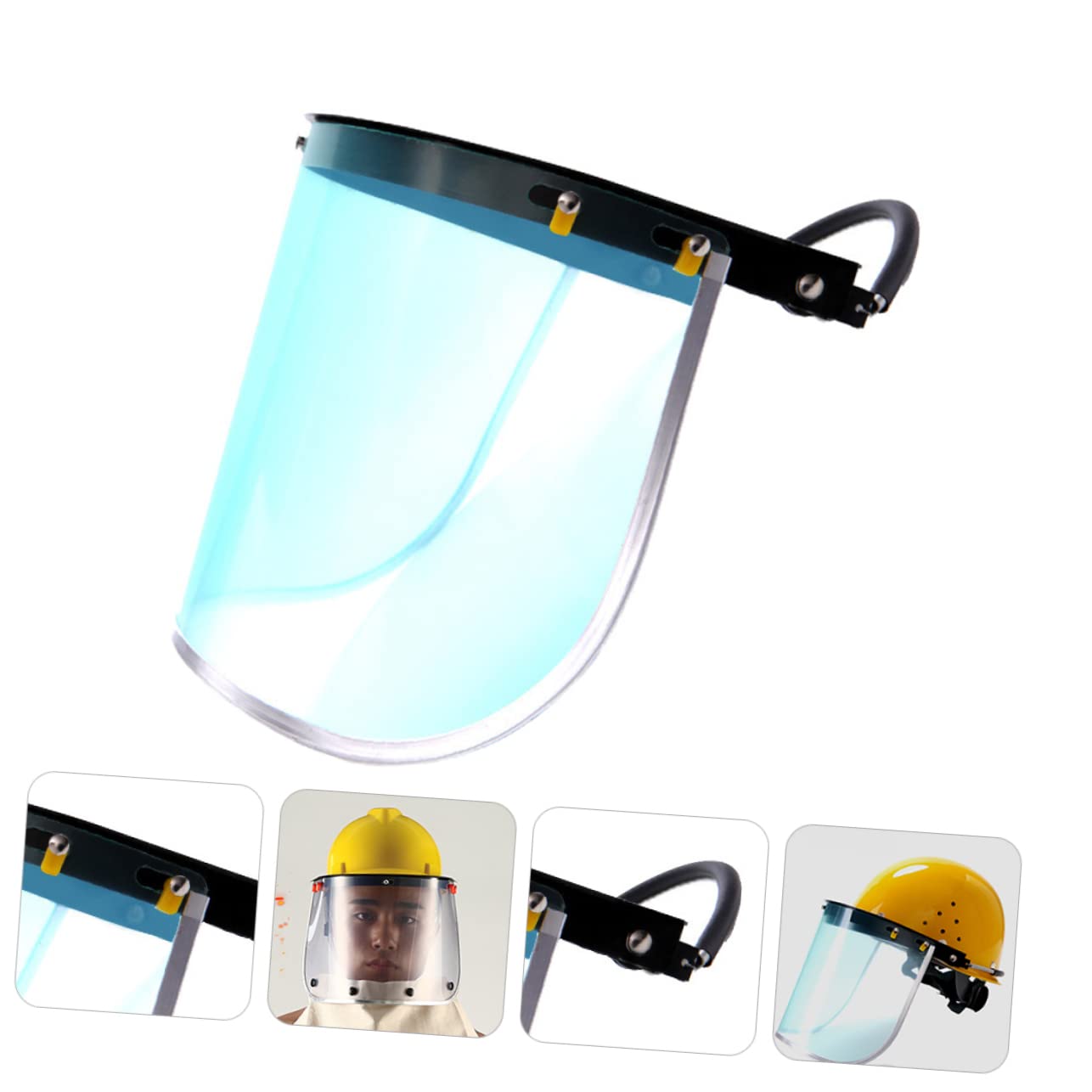 LIFKICH 1Pc Edge Safety Face Guard with Helmet Compatibility Thickness Protective Screen for Welding Grinding and Splatter Protection