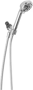 DELTA FAUCET -faucet 4-Spray Handheld Shower Head, Chrome Shower Head with Hose, Showerheads & Handheld Showers, Handheld Shower Heads, Detachable Shower Head, Hand Shower 1.75 GPM, Chrome 75413