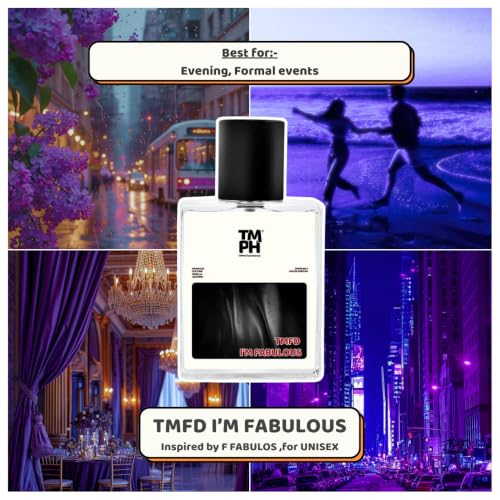 Image of TMPerfumehouse I'm Fabulous EDP for Men & Women | Fresh, Sweet & Long Lasting Perfume Spray | Aromatic, Leather & Vanilla Fragrance | Luxury Gift for Him & Her | TMPH | 50ml