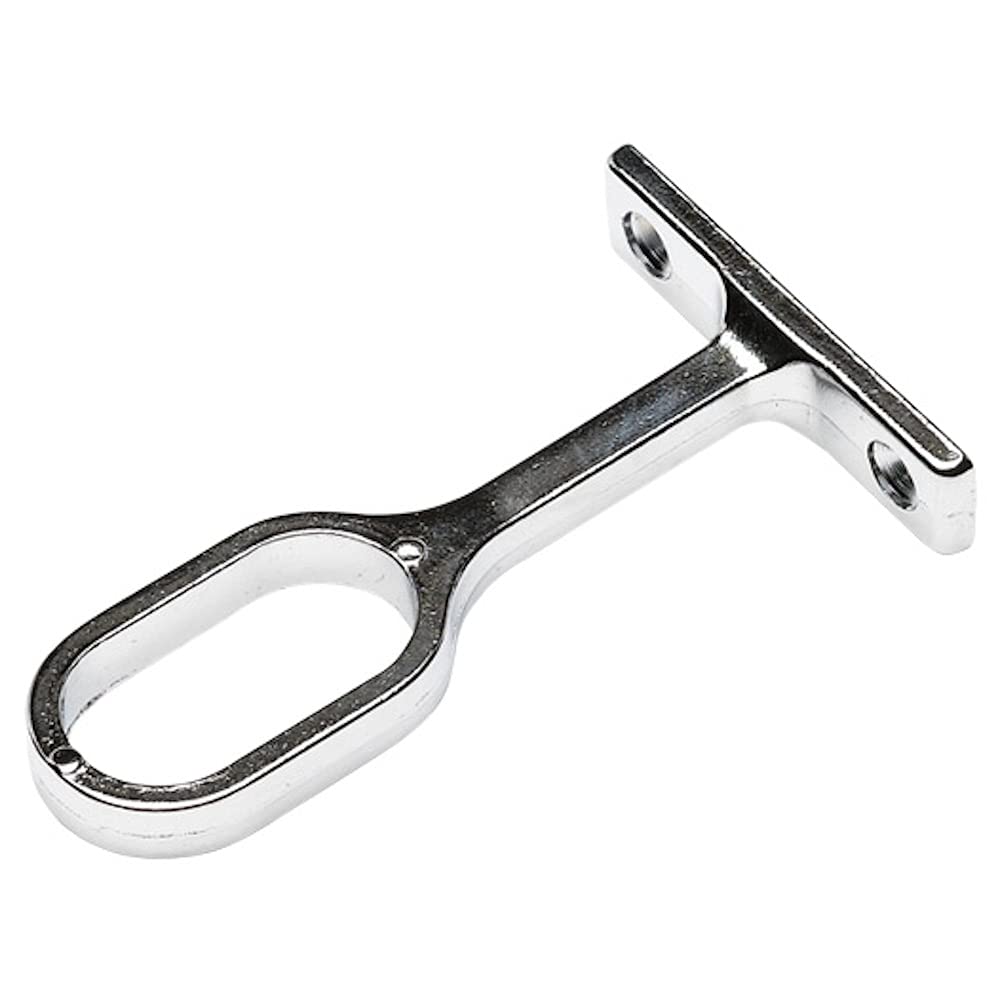 Merriway BH07326 (50 Pcs) Wardrobe Rod Rail Centre Supports for Oval Rod Rails Chrome Plated 16mm x 32mm - Pack of 50 Pieces