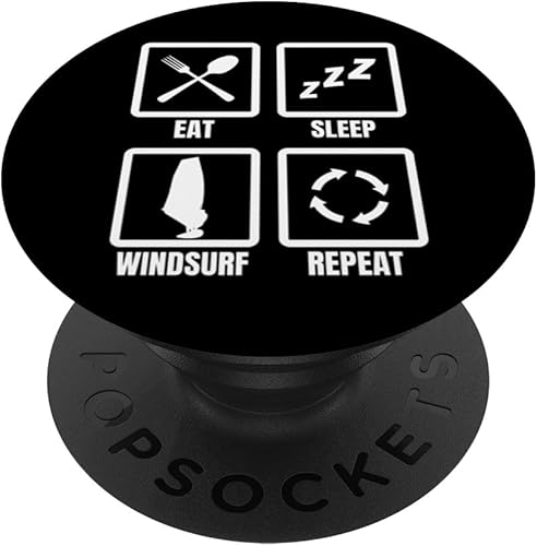 Eat Sleep Windsurf Repeat PopSockets Standard PopGrip