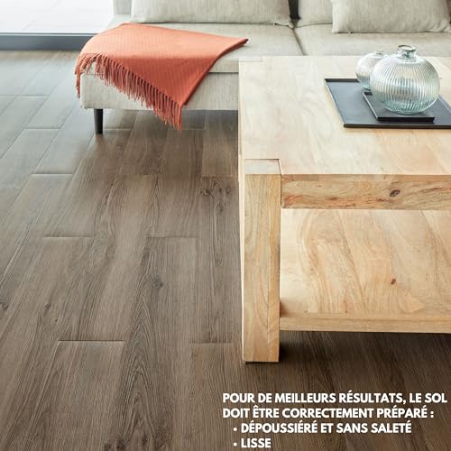 Carrelage adhésif sol imperméable en vinyle | Pose rapide sans colle - 4