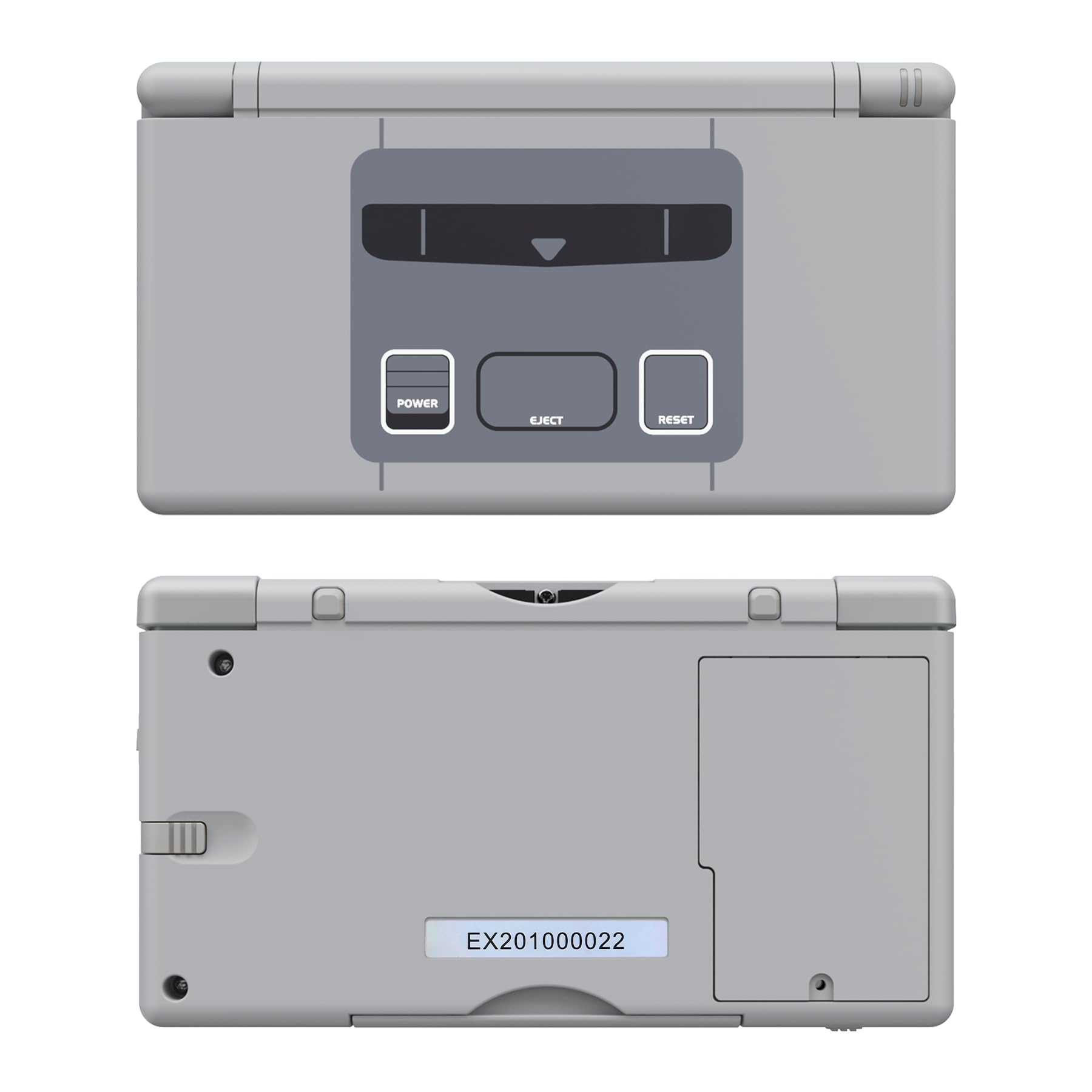 eXtremeRate Carcasa para Nintendo DS Lite Funda Protectora Personalizada Placa Cubierta Completa con Botones y Lente de Pantalla para Nintendo DS Lite NDSL-NO Incluye Consola(Clásico SFC SNES EU)