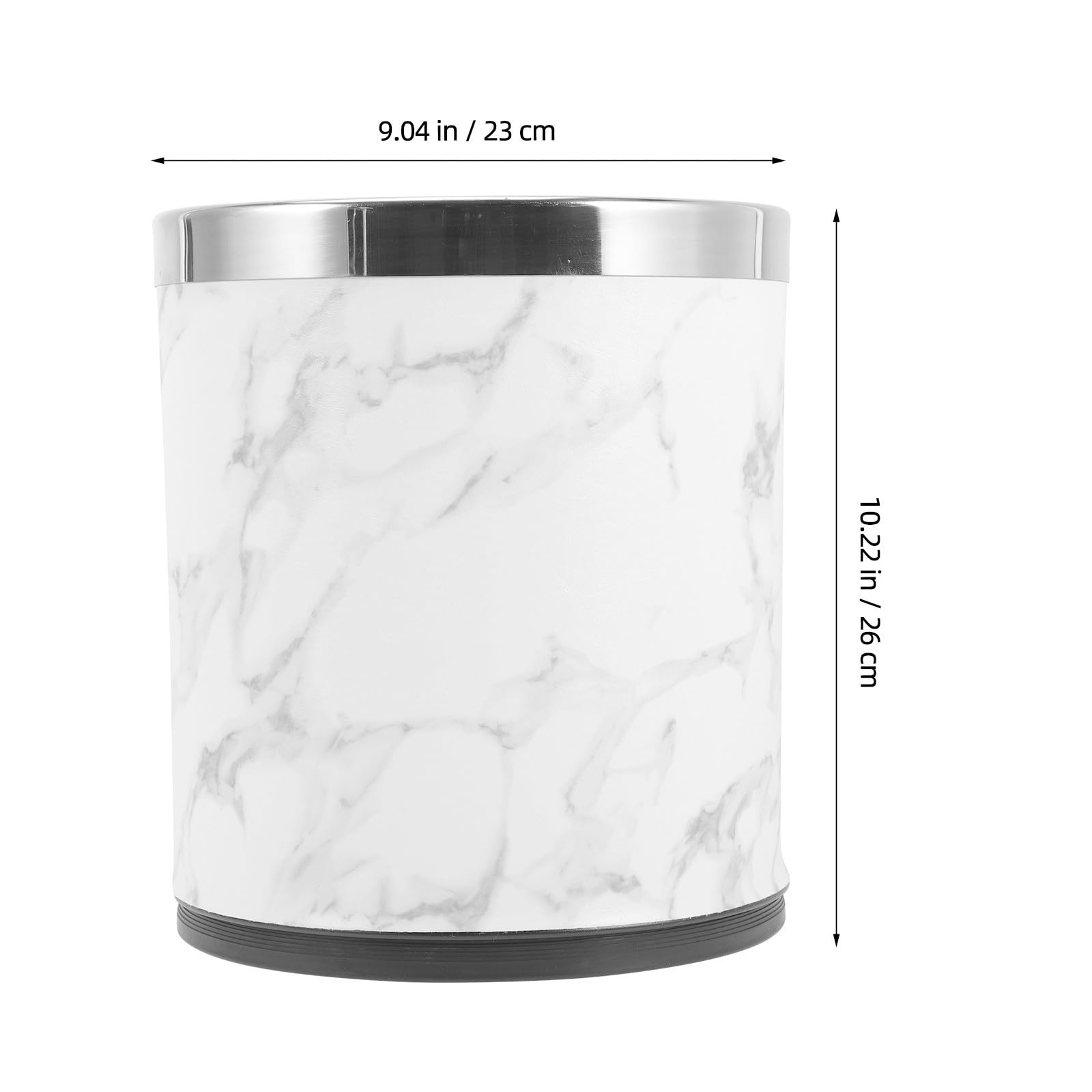 KALLORY Cubo de Basura sin Tapa para Baño y Cocina Diseño Cuadrado y Capacidad Grande, Adecuado para Hogar y Sala, Práctico y Fácil de Limpiar