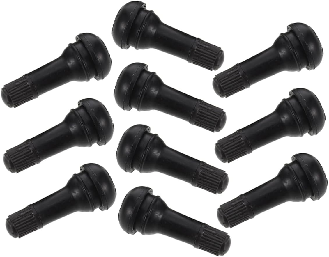 Zerodeko 10pcs Replaceable Tire Valve Parts Rubber Tire Valves Stems for Cars Trucks Motorcycles Leakproof
