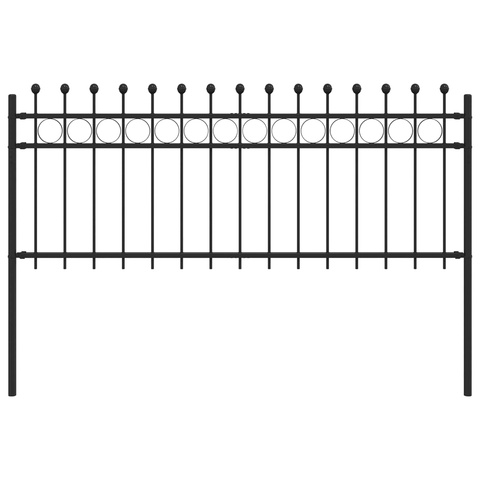Recinzione ad anello nera in acciaio verniciato a polvere, 200 x 130 cm, rete metallica per voliera, arvicole, topi, per giardino e terrazza, con sistema di pannelli flessibili