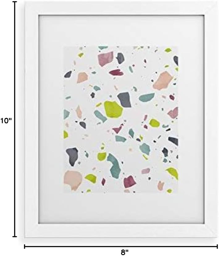 Deny Designs Mareike Boehmer Framed Art Print, White Classic (8" x 10"), Terrazzo 1