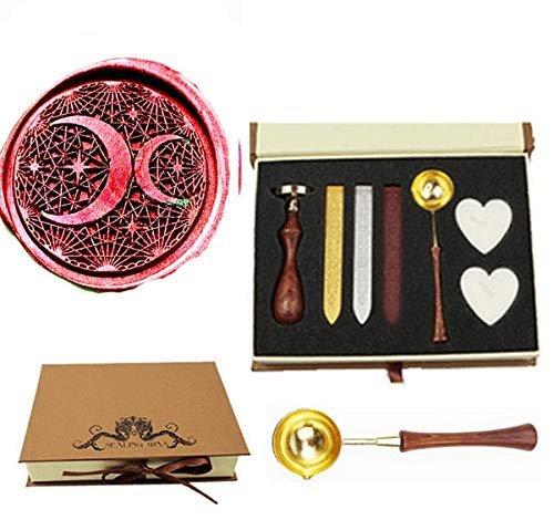 MNYR Moons Stars Earth Universe Wax Seal Sealing Stamp Melting Spoon Wax Sticks Gift Book Box Set Invitation Card Snail Mail Gift Wrap Package Christmas Gift Idea Crescent Wax Seal Stamp Set MNYR Moons Stars Earth Universe Wax Seal Sealing Stamp Melting Spoon Wax Sticks Gift Book Box Set Invitation Card Snail Mail Gift Wrap Package Christmas Gift Idea Crescent Wax Seal Stamp Set