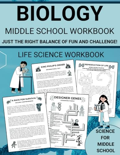 Science for Middle School: Biology Workbook Middle School, Life Science Workbook (Middle School Science Workbooks)