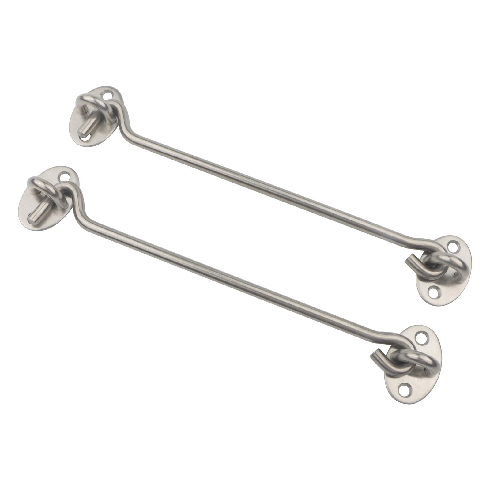 Barn Door Lock 10-Pack - 4 Inch Stainless Steel Gate Latches, Hooks And Eye Latches