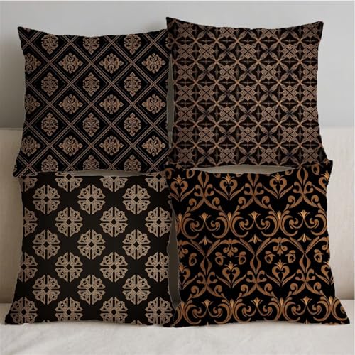 Housse de coussin 60x60cm en lin avec impression double face