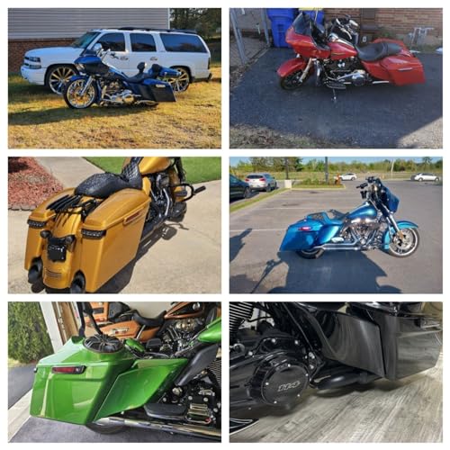 Cubiertas Laterales Estiradas Advanblack Vivid Black para Harley Touring 2014+ Street Glide Road Glide Electra Glide Ultra Classic miniatura 4